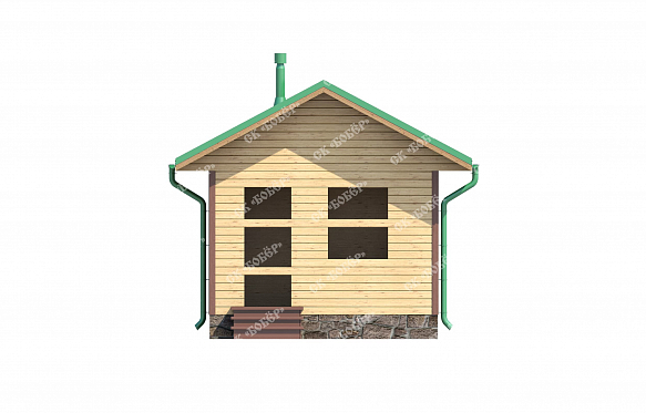 Сруб бани из бруса 4х4. фото